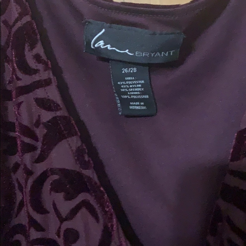 Size 26/28 lane Bryant dress velvet design